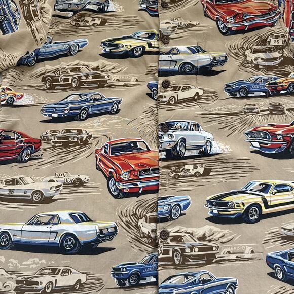 Vintage Reyn Spooner Hawaiian Shirt Retro Race Cars 100% Spun Rayon Aloha Medium - Picture 4 of 9